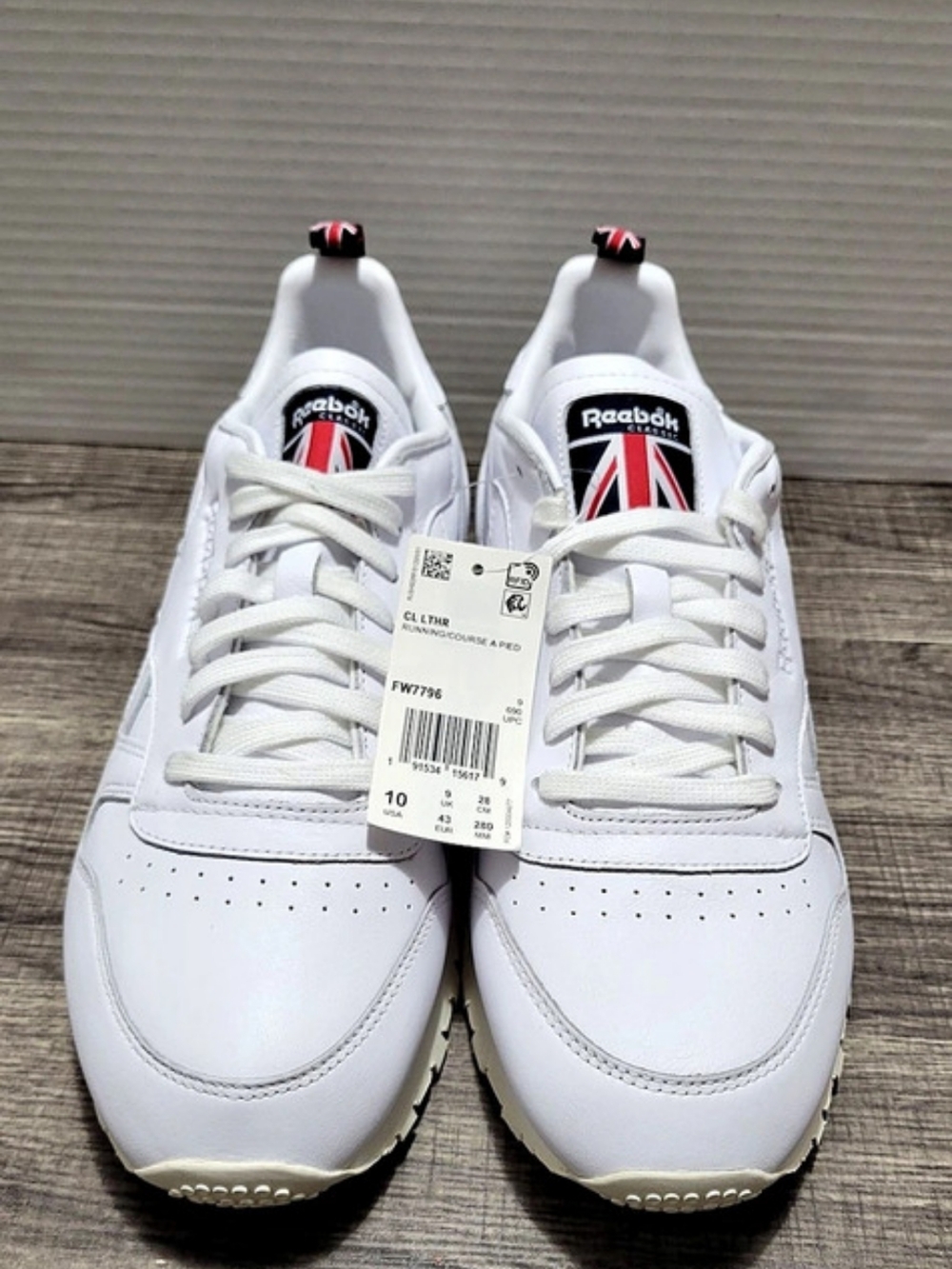Reebok Classic Leather White Sneakers US 10 NWT